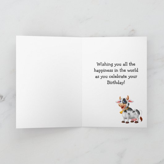 Gefeliciteerd, Holly Koe! Kaart (Binnen)