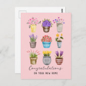Gefeliciteerd HomeOwner New Home Boho Botanical Briefkaart (Voorkant / Achterkant)