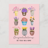 Gefeliciteerd HomeOwner New Home Boho Botanical Briefkaart (Voorkant)