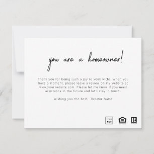 Gefeliciteerd Homeowner Post Sluiten Kaart