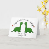 Gefeliciteerd homohuwelijk in Dinosaur Kaart (Gele Bloem)