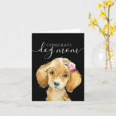 Gefeliciteerd Hond Moeder Kaart (Gele Bloem)