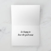 ** GEFELICITEERD** HOORDE DE KAART "GOED NIEUWS" (Binnen)