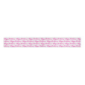Gefeliciteerd! Hot Pink Pattern Casual Script Grosgrain Lint (Voorkant)