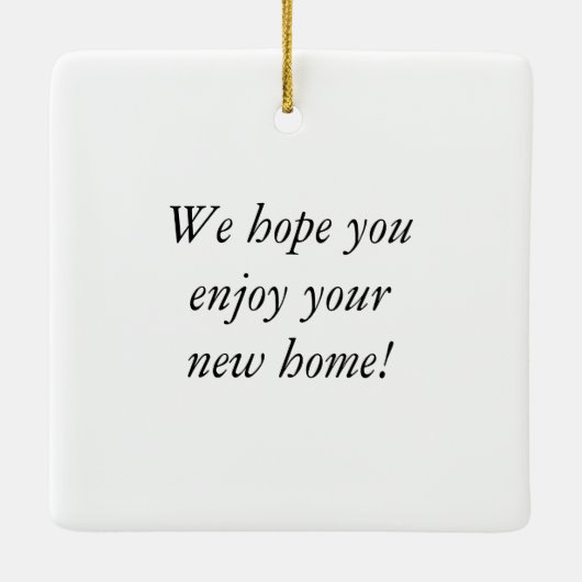 Gefeliciteerd House Ornament (Achterkant)