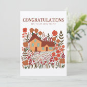 GEFELICITEERD Housewarming Boerderij Kraft Kaart (Staand voorkant)