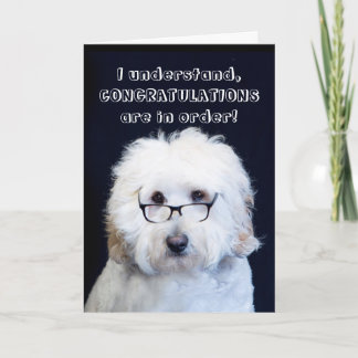 GEFELICITEERD - HUMOR MET ZWARTE RAND/HONDENBRIL KAART
