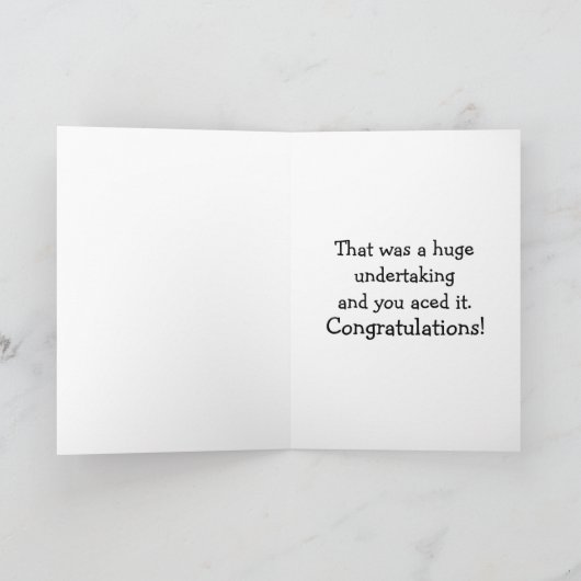 Gefeliciteerd Humor Wenskaart Kaart (Binnen)