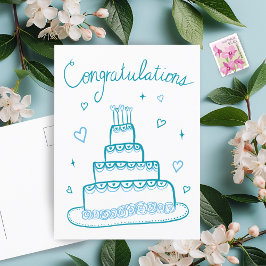 Gefeliciteerd Huwelijk Verlovingschets Doodle  Briefkaart