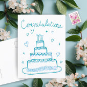 Gefeliciteerd Huwelijks Trouwschets Doodle Briefkaart