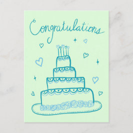 Gefeliciteerd Huwelijks Verlovings Schets Doodle Briefkaart