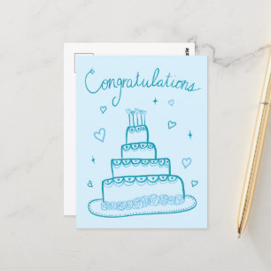 Gefeliciteerd Huwelijks Verlovings Schets Doodle Briefkaart