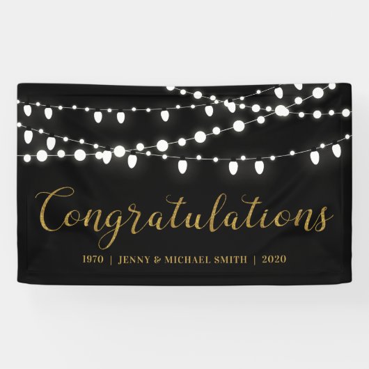 Gefeliciteerd Huwelijksjubileum Feest Banner (Horizontaal)