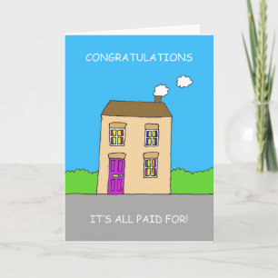 Gefeliciteerd Hypotheek Home Loan Afbetaald Kaart