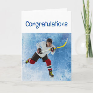 Gefeliciteerd Ice Hockey Sport Kaart