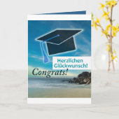 Gefeliciteerd in de Duitse Kaart Afstuderen (Gele Bloem)