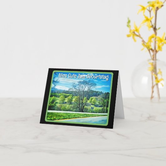 Gefeliciteerd in het Duits Kaart (Gele Bloem)