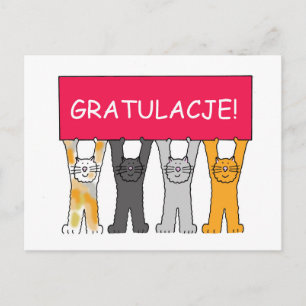 Gefeliciteerd in het Pools Briefkaart