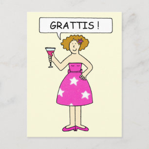 Gefeliciteerd in het Zweeds Briefkaart