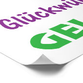 Gefeliciteerd in veel talen die kleurrijk zijn poster (Hoek)