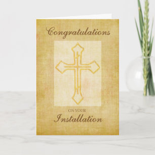 Gefeliciteerd Installatie, Religieus Kruis Kaart