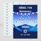 Gefeliciteerd ISRAËL 75e verjaardag 2023 Kaart (Voorkant / Achterkant)