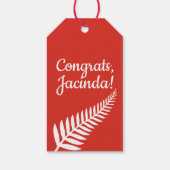 Gefeliciteerd, Jacinda! Aangepaste tekst en kleure Cadeaulabel (Achterkant)
