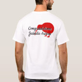 Gefeliciteerd Jacinda Ardern Custom Text Kiwi T-shirt (Achterkant)
