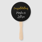 Gefeliciteerd Jamaicaanse bruiloft of Verloving Handwaaier (Achterkant)