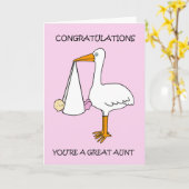 Gefeliciteerd, je bent een geweldige tante voor ee kaart (Gele Bloem)