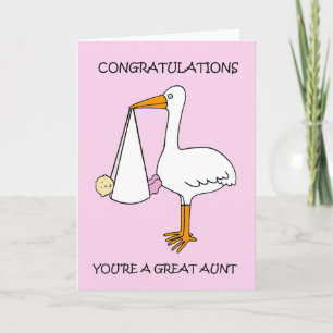 Gefeliciteerd, je bent een geweldige tante voor ee kaart