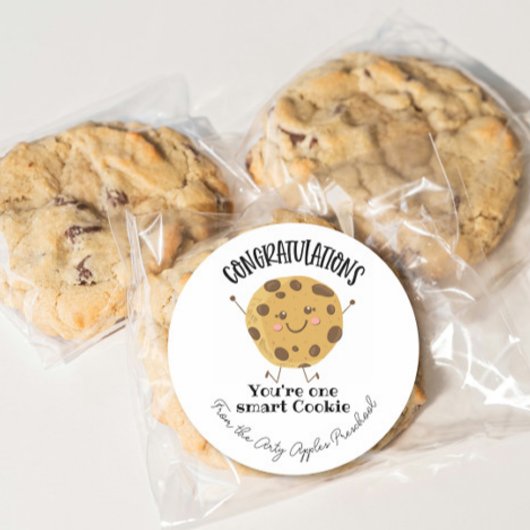 Gefeliciteerd, je bent één slim koekje ronde sticker