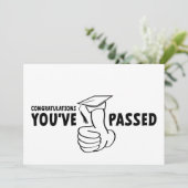 Gefeliciteerd, je bent geslaagd, diploma bedankkaart (Staand voorkant)