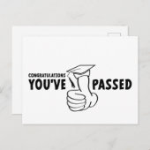 Gefeliciteerd, je bent geslaagd, diploma briefkaart (Voorkant / Achterkant)