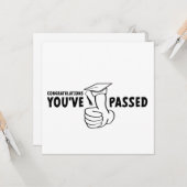 Gefeliciteerd, je bent geslaagd, diploma kaart (Voorkant / Achterkant in situ)