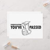 Gefeliciteerd, je bent geslaagd, diploma kaart (Voorkant / Achterkant in situ)