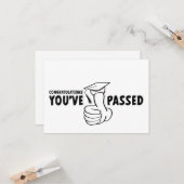 Gefeliciteerd, je bent geslaagd, diploma kaart (Voorkant / Achterkant in situ)