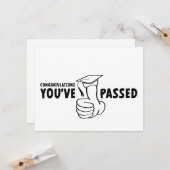 Gefeliciteerd, je bent geslaagd, diploma kaart (Voorkant / Achterkant in situ)