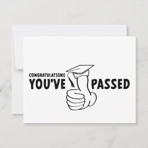Gefeliciteerd, je bent geslaagd, diploma kaart