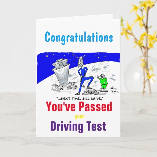 Gefeliciteerd, je bent geslaagd voor je rijexamen kaart (Gele Bloem)