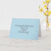 Gefeliciteerd, je bent gestopt met roken! kaart (Gele Bloem)