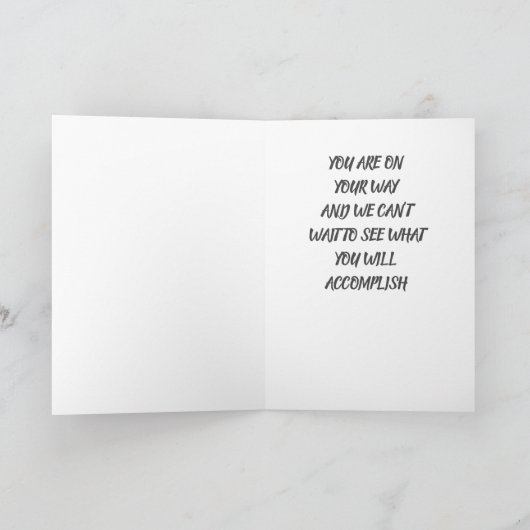 GEFELICITEERD *JE BENT OP WEG" KAART (Binnen)