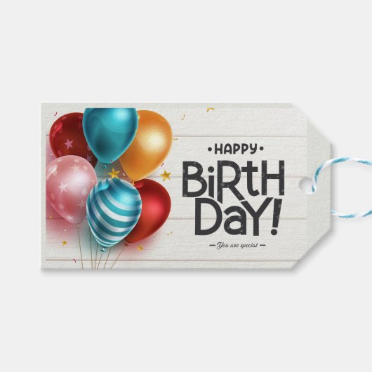 Gefeliciteerd! Je bent speciaal! Cadeaulabel (Voorkant (Horizontaal))