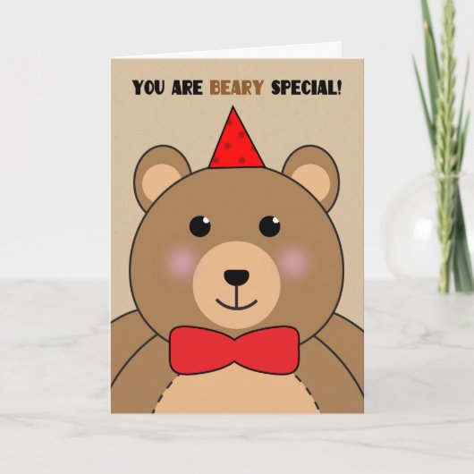 Gefeliciteerd, je bent speciaal Teddy Bear Feestdagen Kaart (Voorkant)