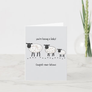 Gefeliciteerd, je bent zwanger - Schaap-gratularie Kaart