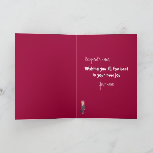 Gefeliciteerd, je hebt de baan voor de zakenvrouw kaart (Binnen)