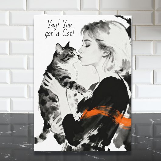 Gefeliciteerd! Je hebt een kat | Proficiat Kaart