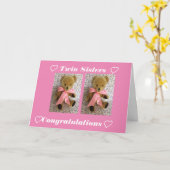 Gefeliciteerd, je hebt een tweelingkaart kaart (Gele Bloem)