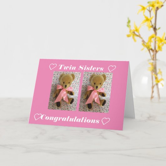 Gefeliciteerd, je hebt een tweelingkaart kaart (Gele Bloem)