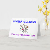 Gefeliciteerd, je hebt eindelijk die bum verlaten! kaart (Gele Bloem)